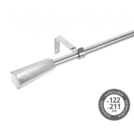 Barra cortina extensible 122-211cm metal cromado